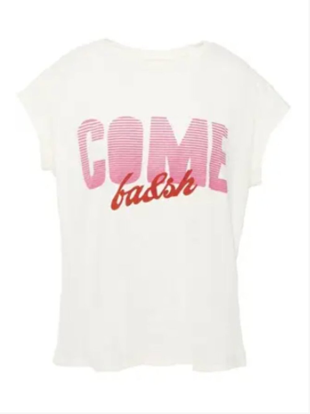 Graphic/Printed Cream Tee